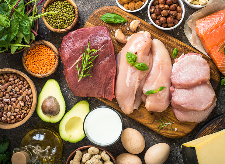 picture of meat, chicken, and pork