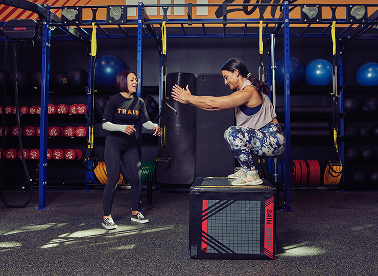 gym-goer practicing squats