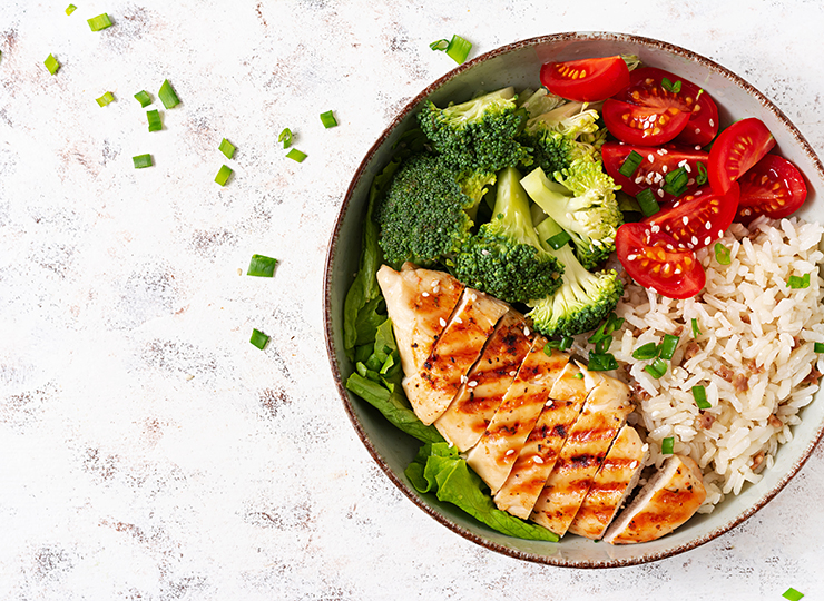healthy rice bowl