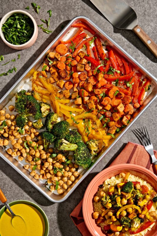 Rainbow Veggie Sheet Pan Dinner