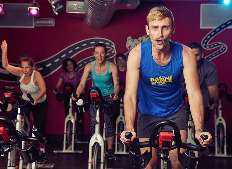 gym-goer riding bikes