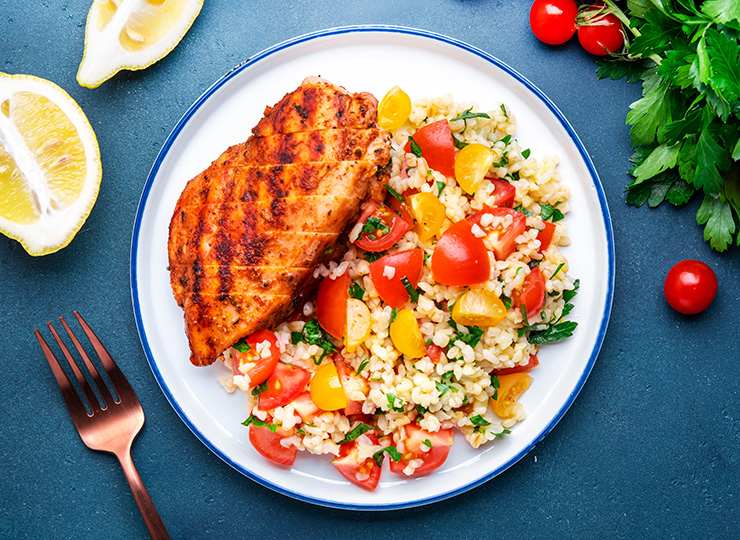 chicken ad rice and tomato 
