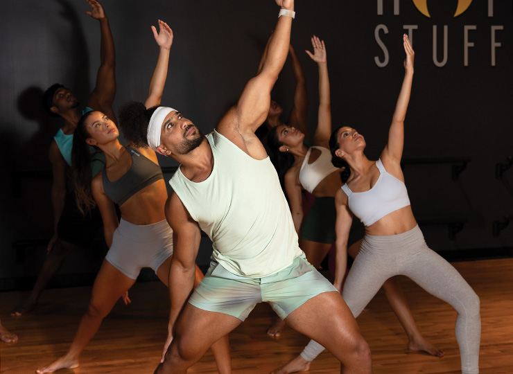 gym-goer participating in a group fitness class