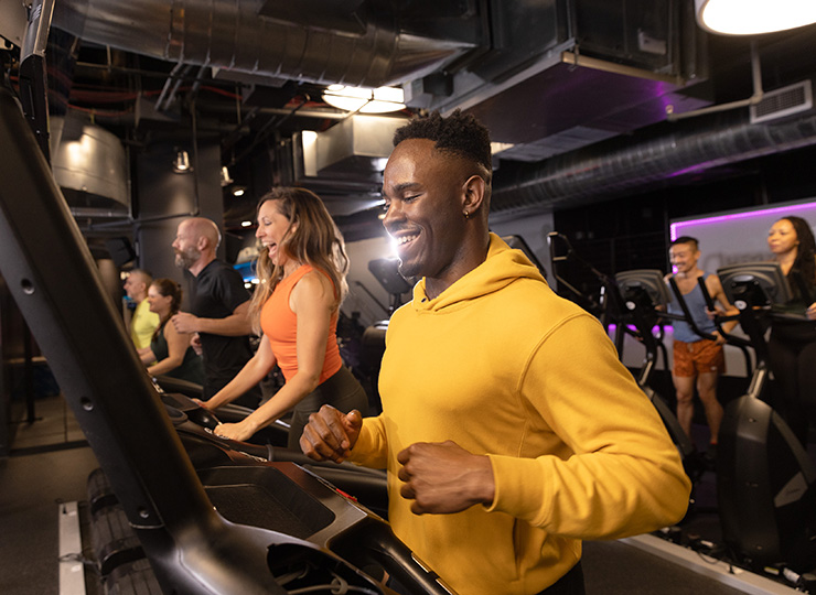 gym-goer on treadmill