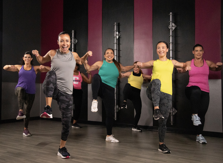 gym-goer at group fitness class