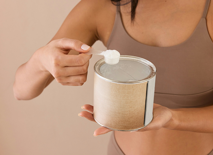 woman consuming creatine