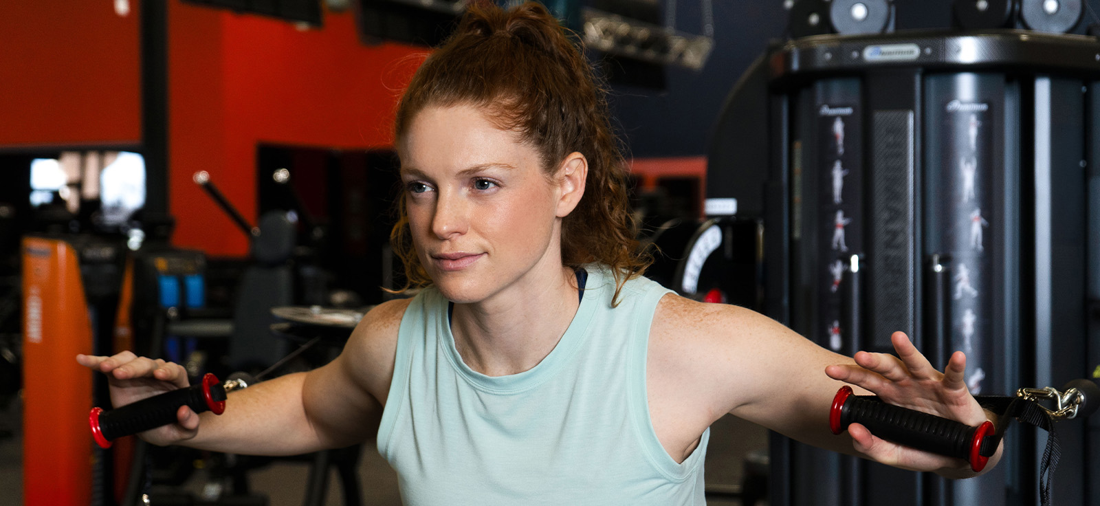 woman working out at a gym