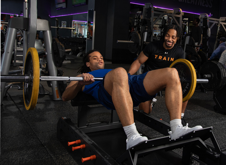 person doing hip thrusts