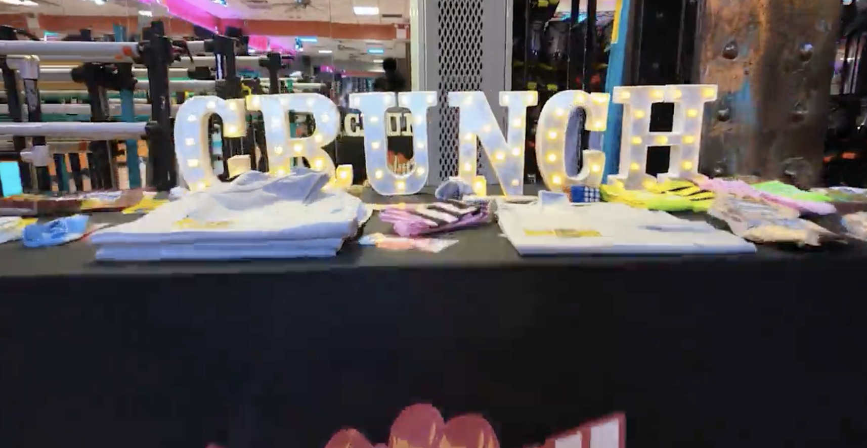 Crunch merch table
